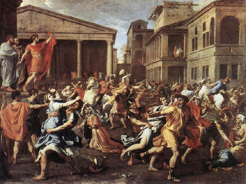 Nicolas Poussin The Rape of the Sabine Women Norge oil painting art